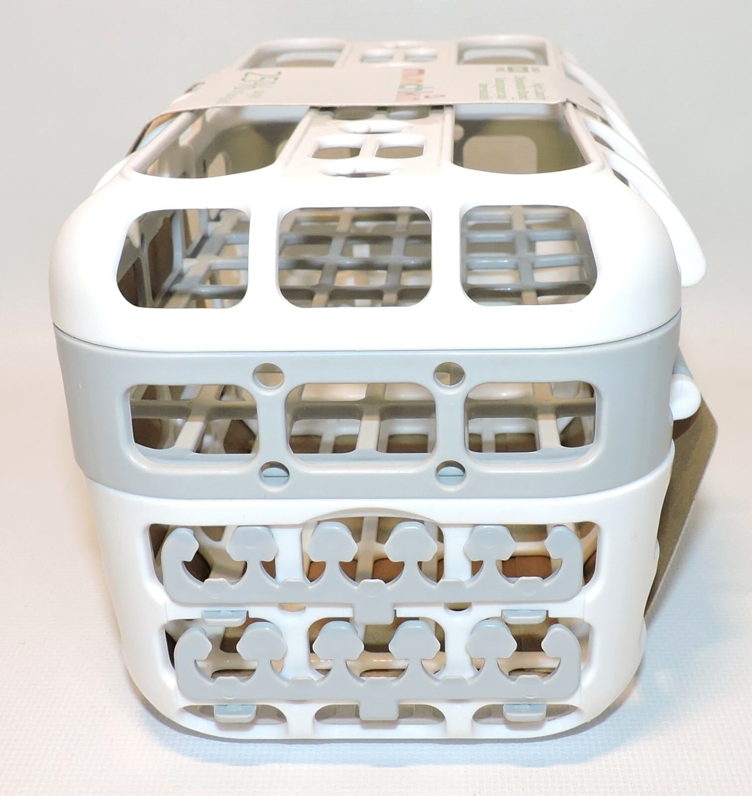 Munchkin High Capacity Dishwasher Basket White & Gray, 25% LARGER, BPA Free, NEW 4
