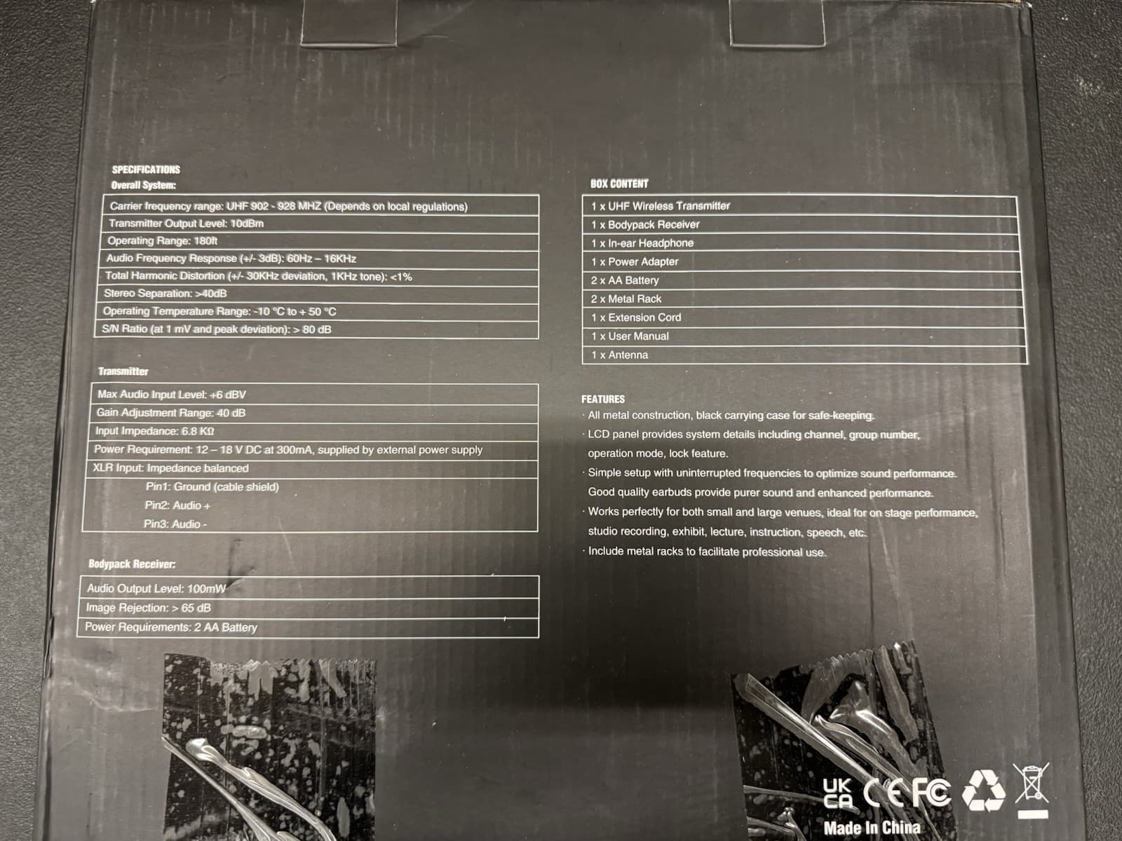 Phenyx Pro PTM-10 Black UHF Stereo Wireless In Ear Monitor System 3