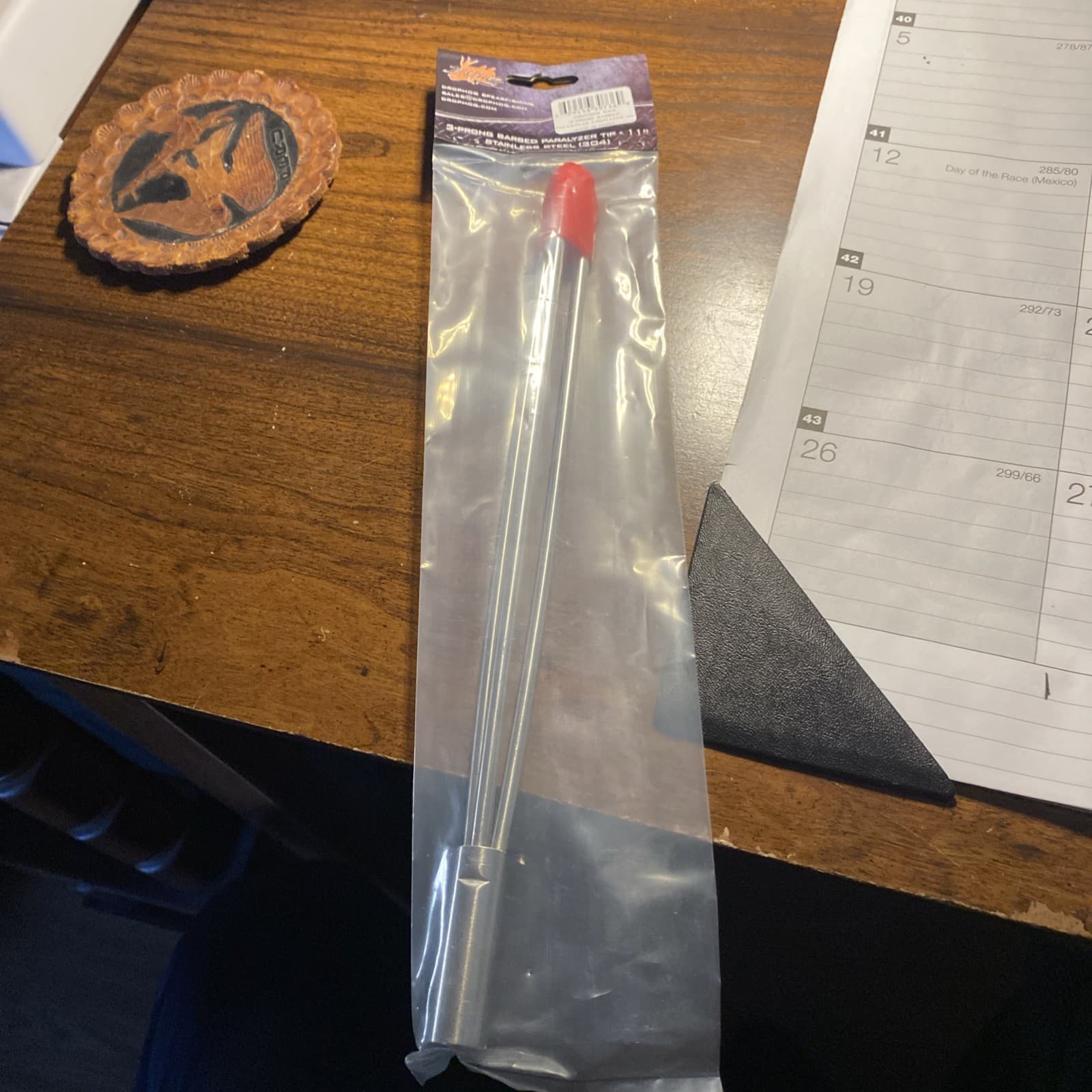 Scuba Spearfishing 11" Stainless Steel Pole Spear 3 Prong Paralyzer Tip 8mm 4