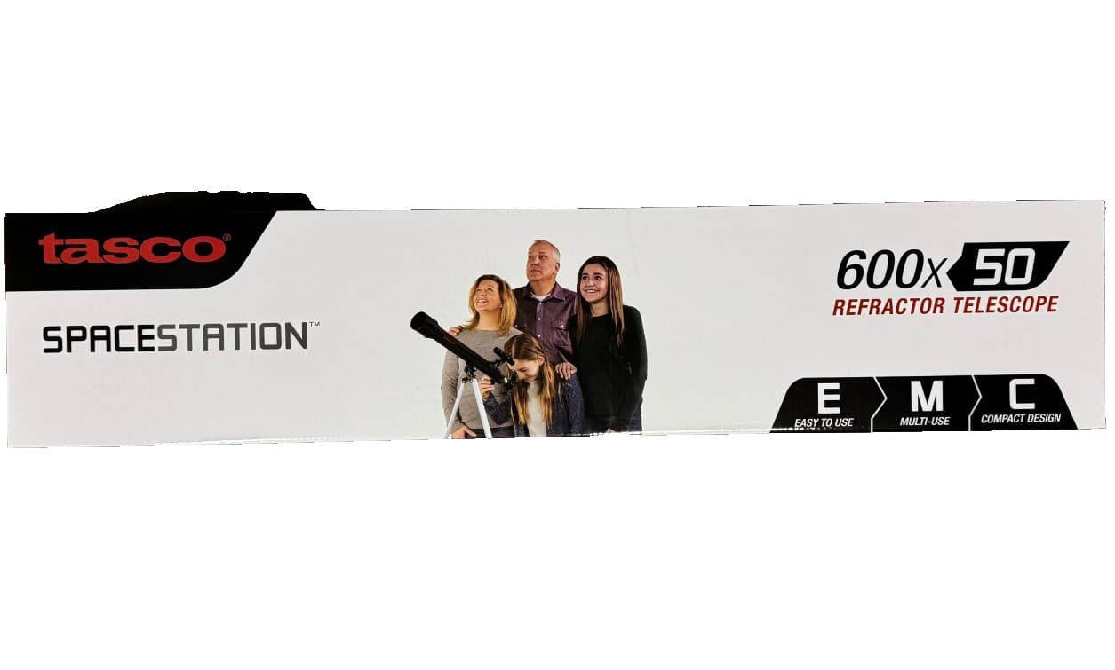 TASCO Spacestation Refractor Telescope 600x50mm With Tripod, Black T60050W 2