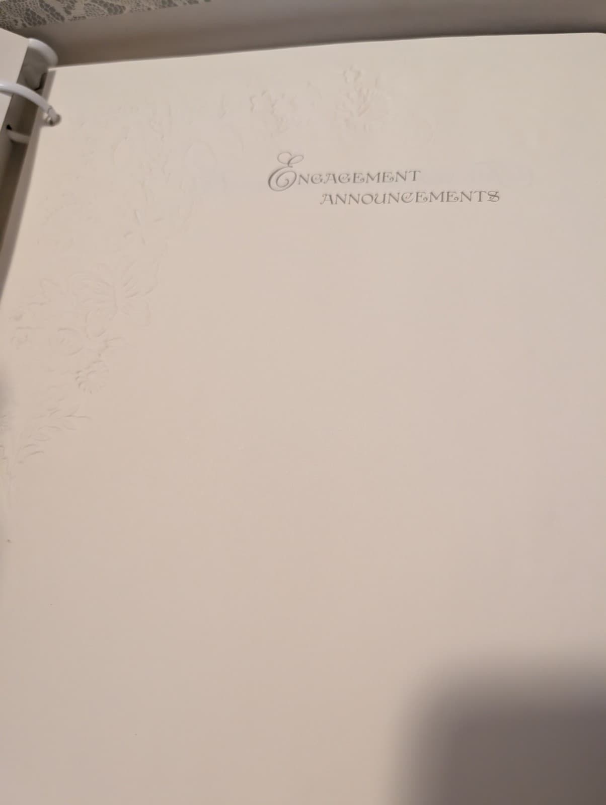 HALLMARK Wedding Bells, Guest Sign in Book * Album , Ivory & White OPENED BOX 5