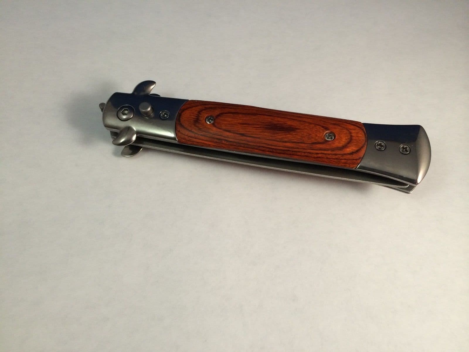 Wood SWITCHBLADE COMB Italian Stiletto Style Knife Automatic Switch Blade Toy!! 3