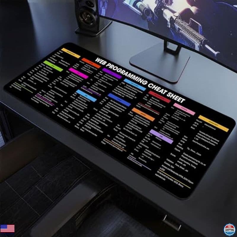 Ultimate Web Programming Cheat Sheet Mouse Pad - Essential Mat for Developers 4