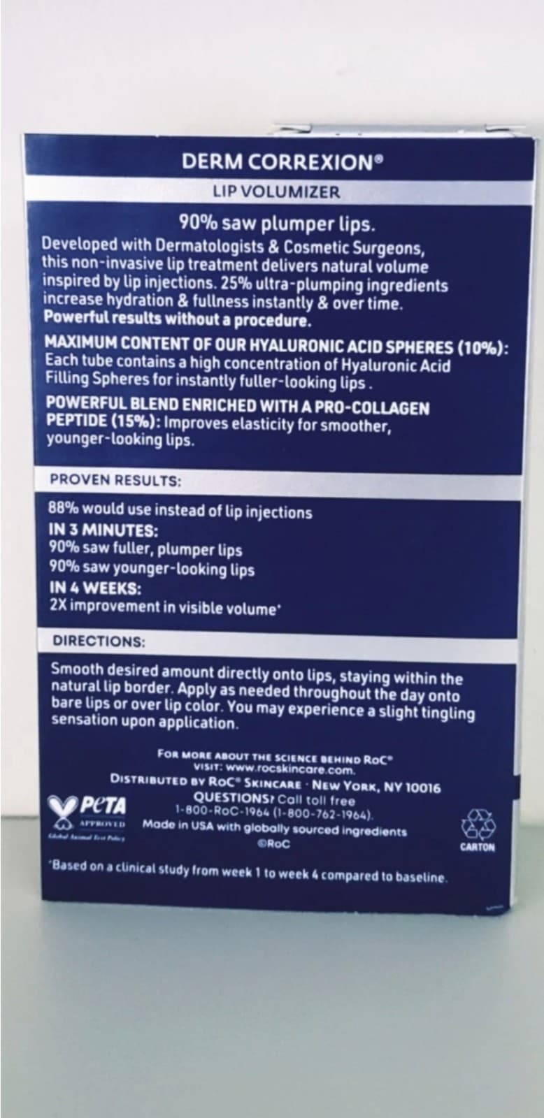 RoC Derm Correxion Lip Volumizer New Original Box Clinically Tested Results New  2