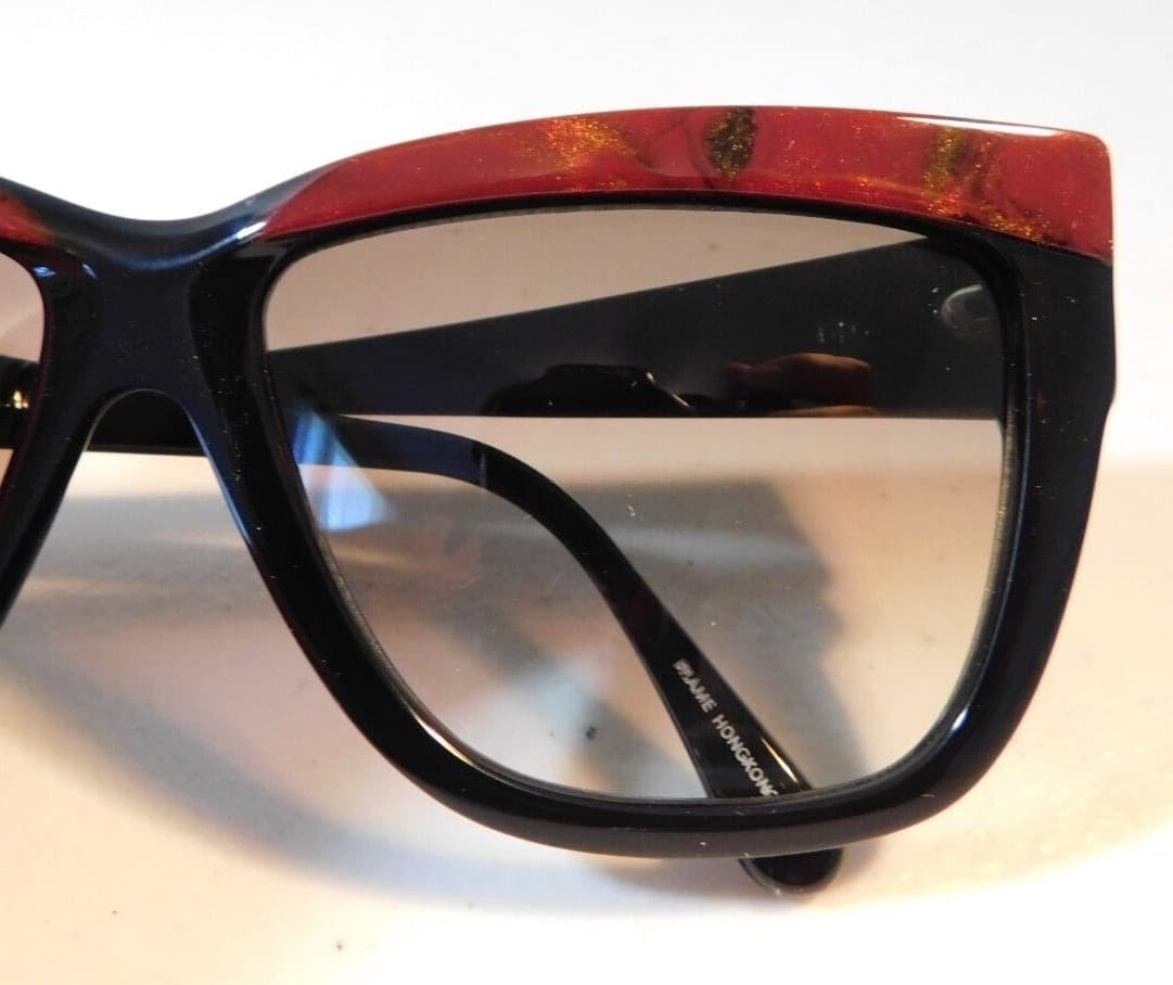 Vintage ELITE OPTICAL Fantasy Black/04 54/17 Sunglasses New Old Stock #F4 5