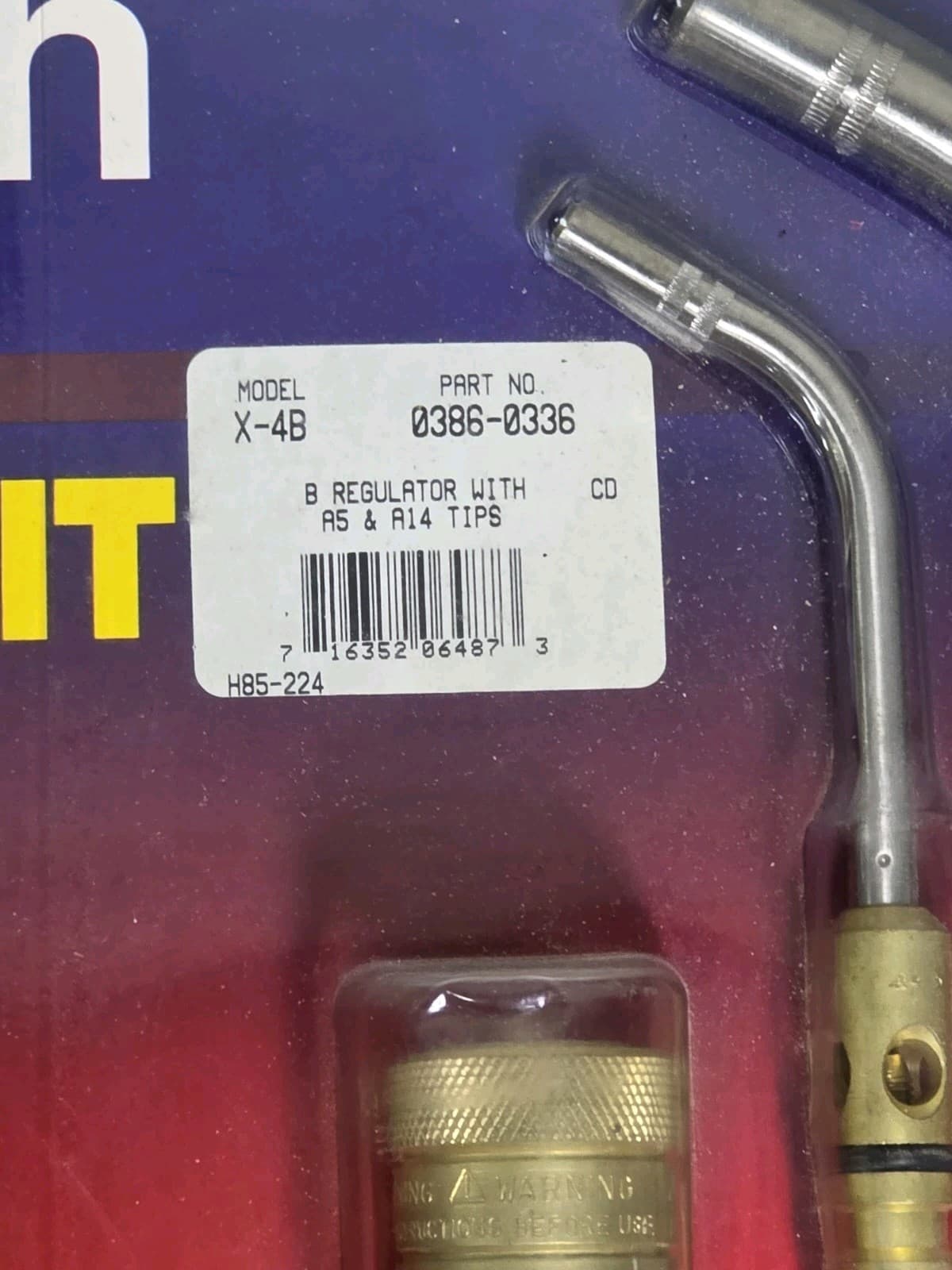 TurboTorch Extreme X-4B Torch Kit 3.5" Air Acetylene New 0386-0336 2