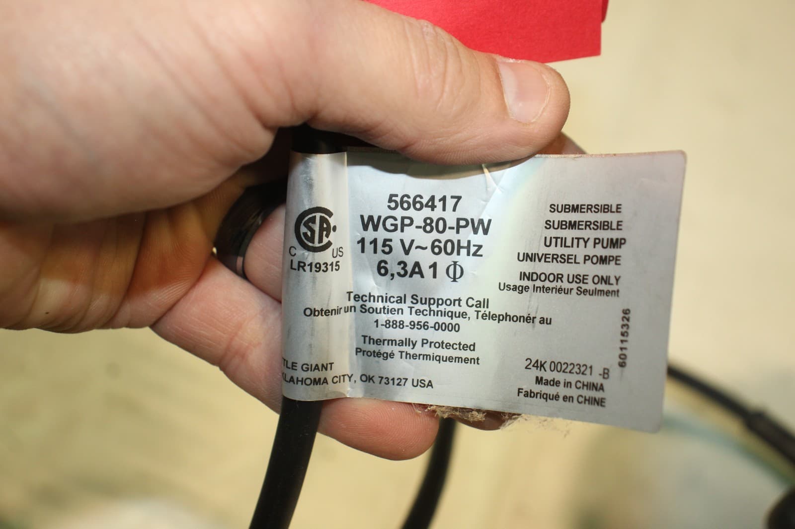 Little Giant WGP-80-PW 115V 3500GPH Subersible Waterfall & Pond Pump 5