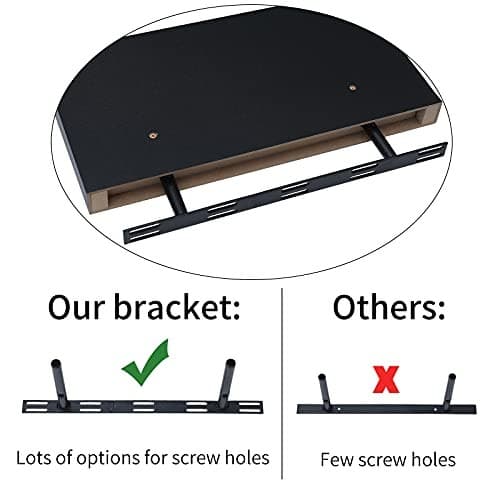  Set of 2 Floating Shelves Wall Mounted Shelf, for Home Decor 10 inch Black 5