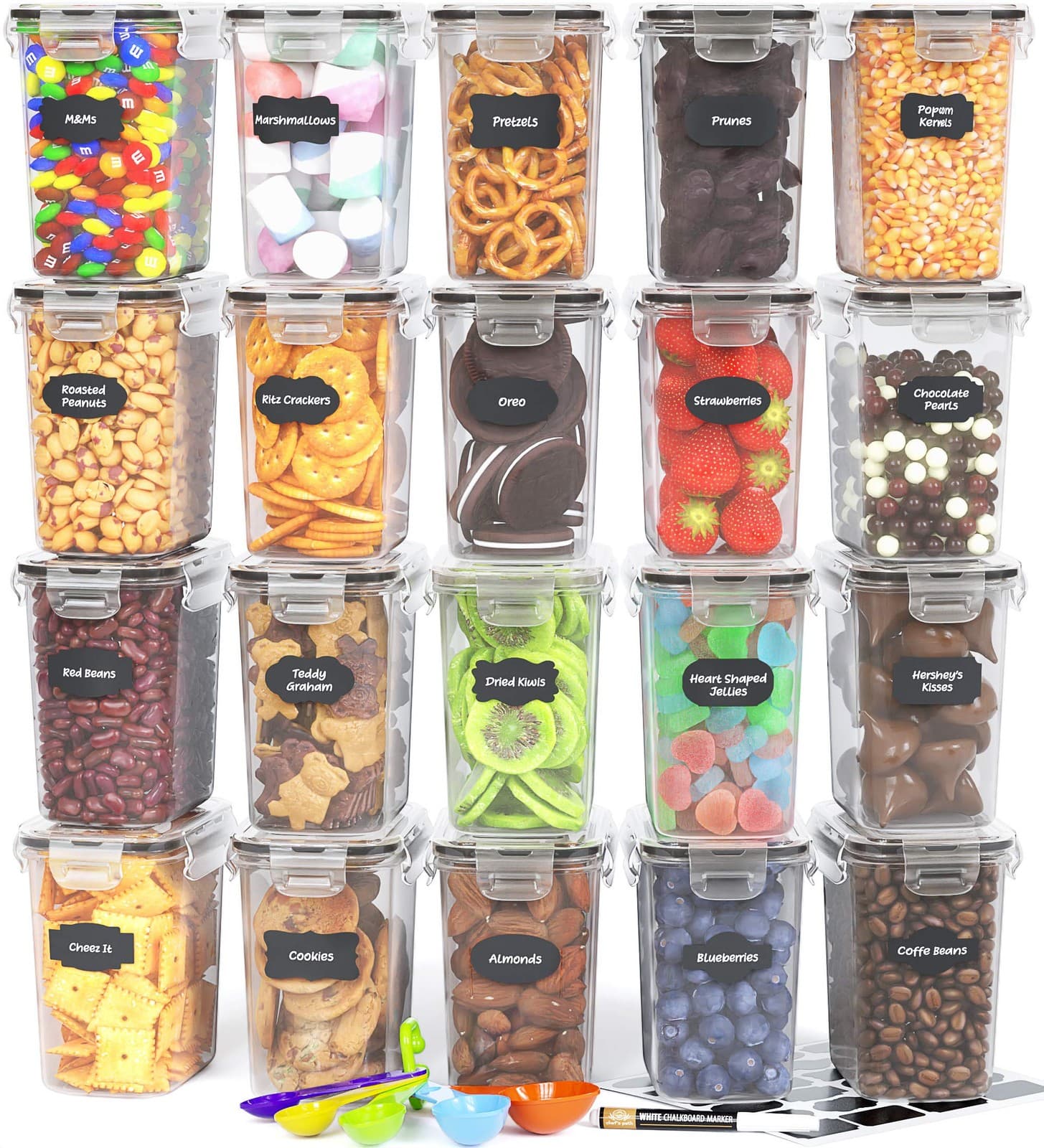 Contenedores herméticos de almacenamiento de alimentos con tapas para cocina NEW 2