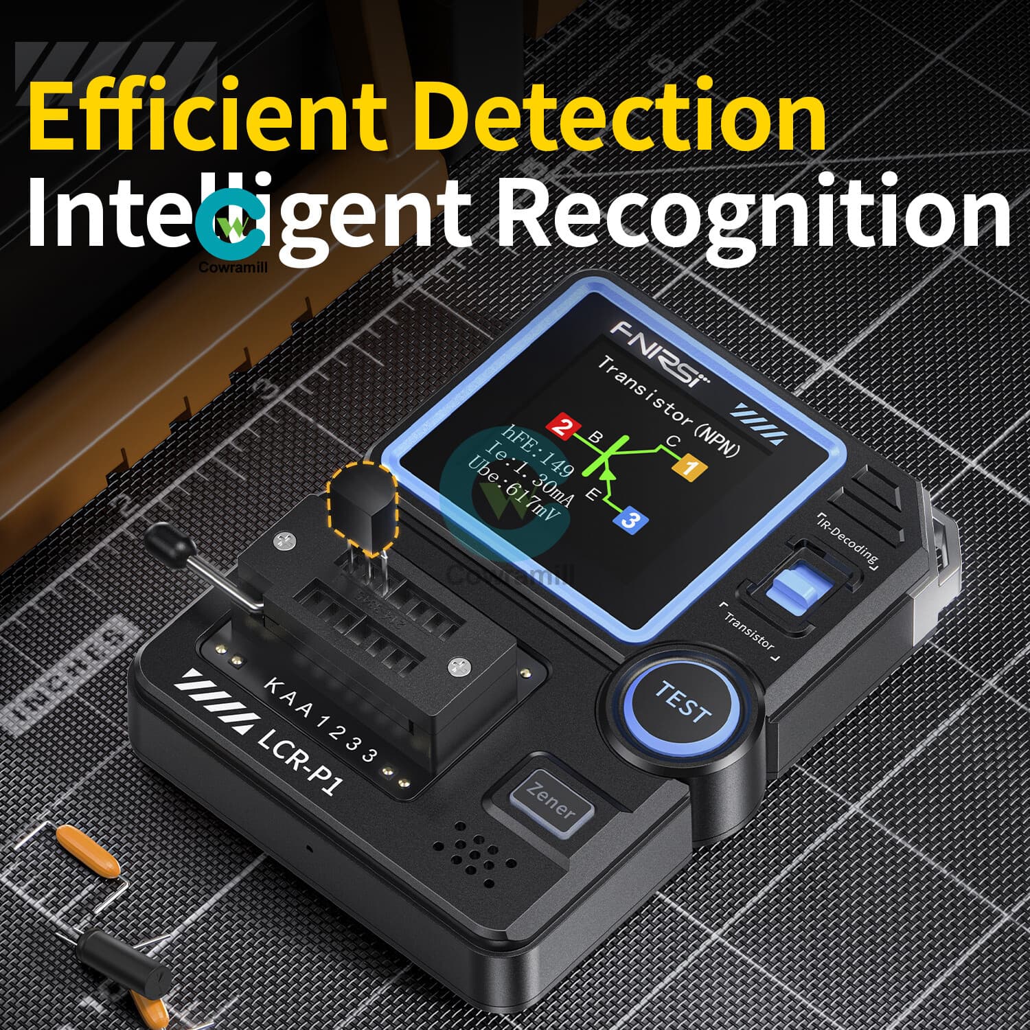 FNIRSI LCR-P1 Transistor Tester Diode Triode Capacitance Meter LCR ESR MOSFET US 5