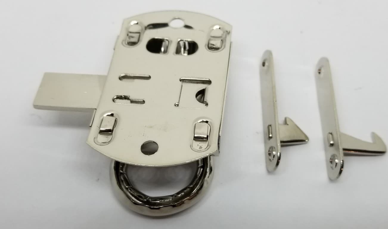 Left Hand Nickel Ring Wilson Napanee Cabinet Door Latch Hoosier Sellers antique  6