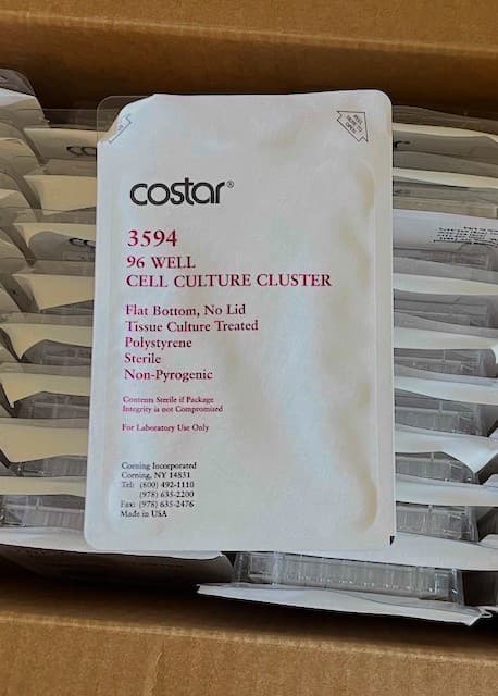 Corning/Costar 96 well TC microplates (49 pcs), Sterile , flat bottom, No Lid,  3