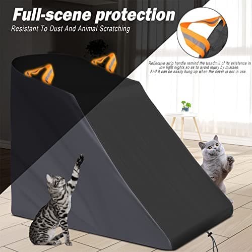  Treadmill Cover Waterproof Dustproof Running Machine Cover Exercise Black/Grey 4