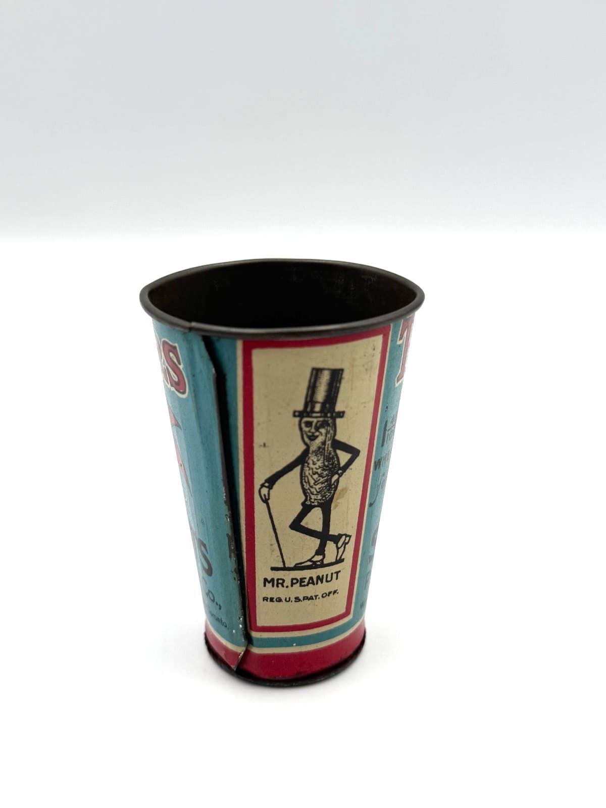 Planter's Mr. Peanut 5-cent Tin Nut Measuring Scoop-1924 HTF 5