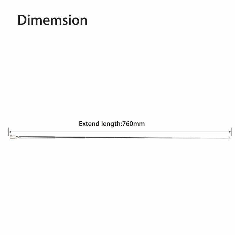 F Type Telescopic Aerial Antenna 75 Ohm with TV / 3.5 Adapter Bose Wave Radio FM 4