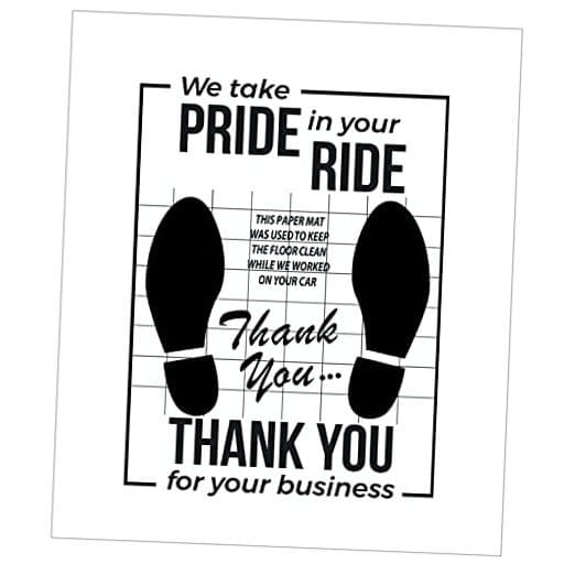 White Car Paper Floor Mats : Pcs Disposable Floor Cars Auto Vehicles 50