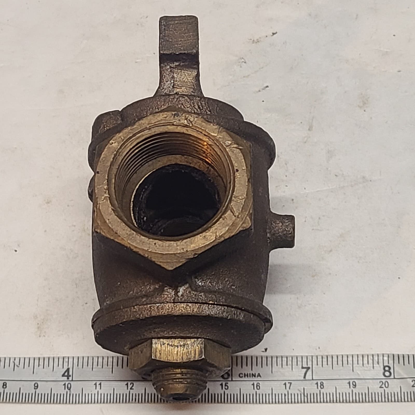 Welsbach Brass Flat Head Gas Plug 1" NPT Valve 5