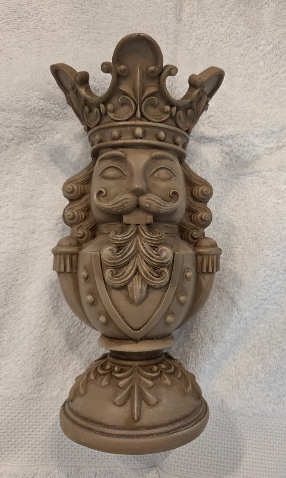 Brown Polyresin Nutcracker Christmas Pillar Candle Holder, 9", by Holiday Time