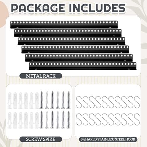 6 Pcs Fishing Lure Display Storage Racks 30 Holes Wall Mount Metal for Spinner  4