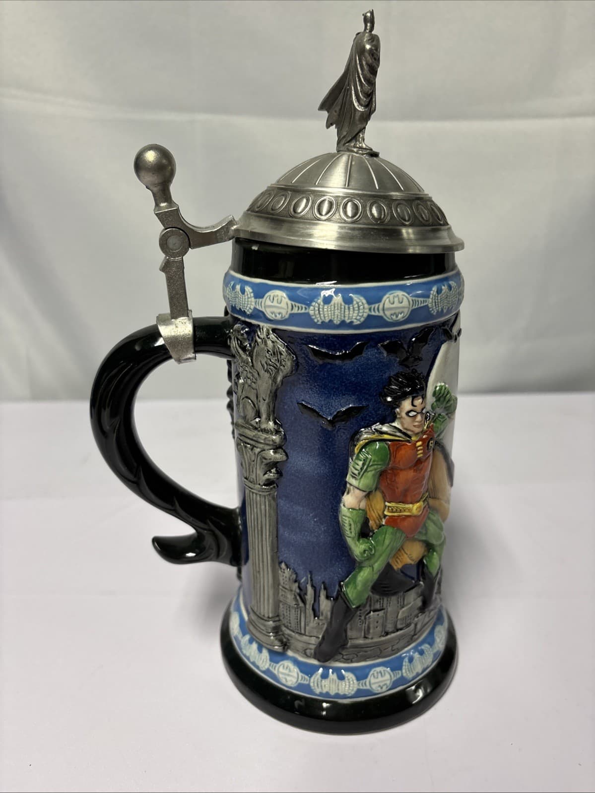 SUPER RARE Batman Raised Relief Limited Edition Collectible Beer Stein GERMANY 4