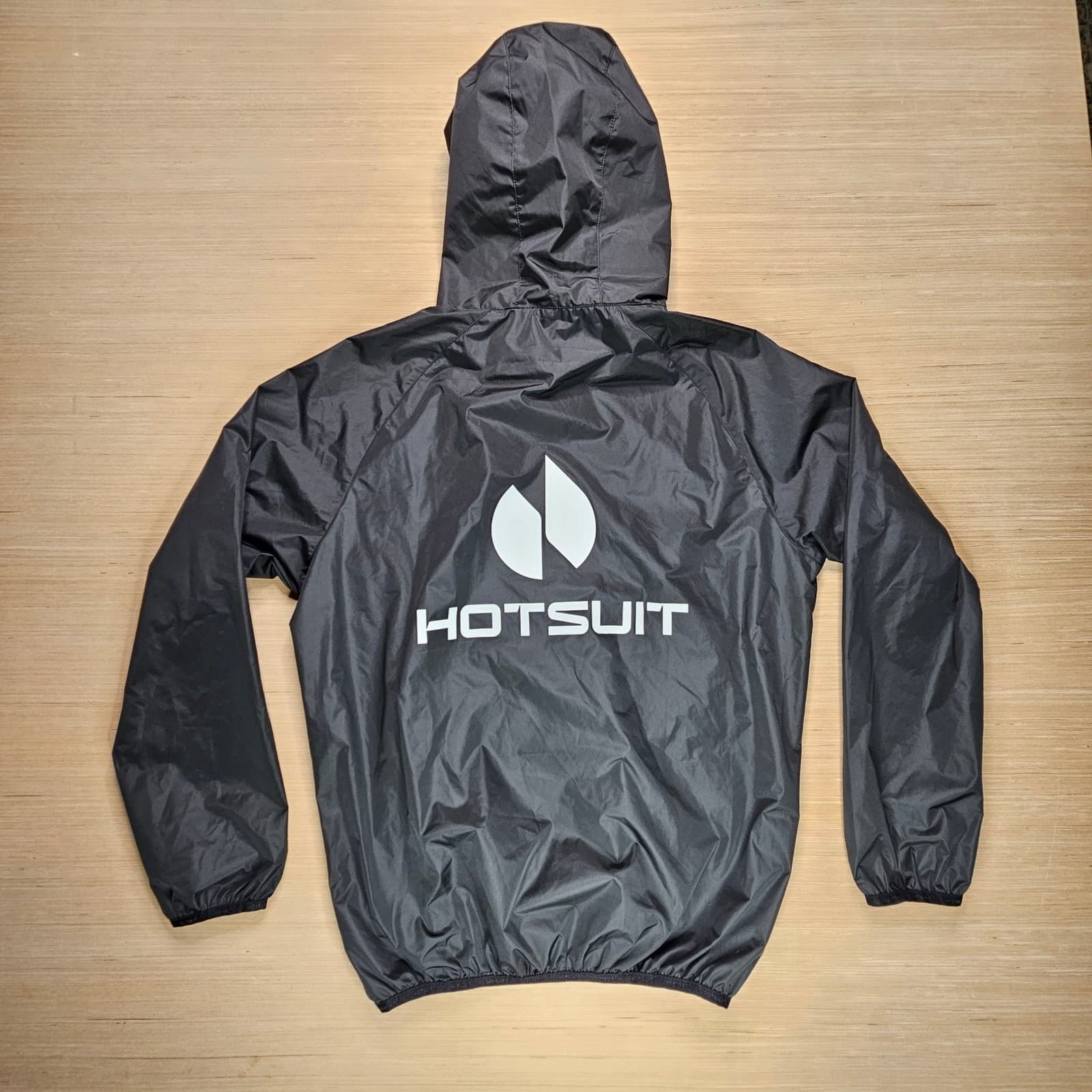 HOTSUIT Women's XL Sauna Suit Hooded Jacket Workout Fitness Gym Black 6