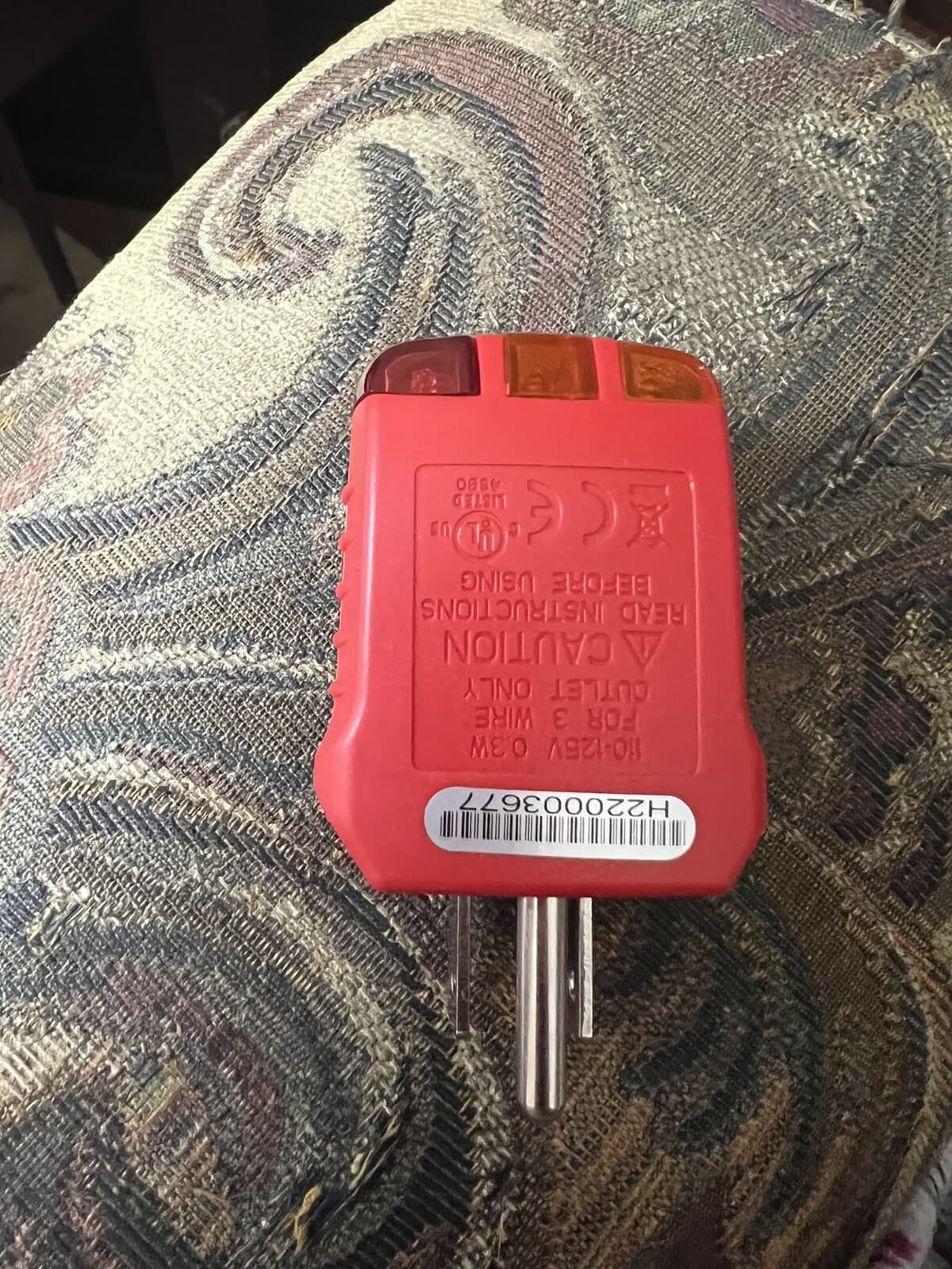 Westward 19T234 Receptacle Tester With Gfci,110To 125Vac 2