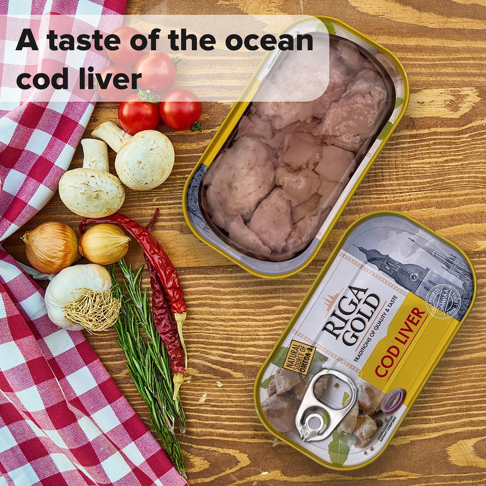 Cod Liver in Own Oil 4.27oz/ 121g From Iceland (Pack 6) 6