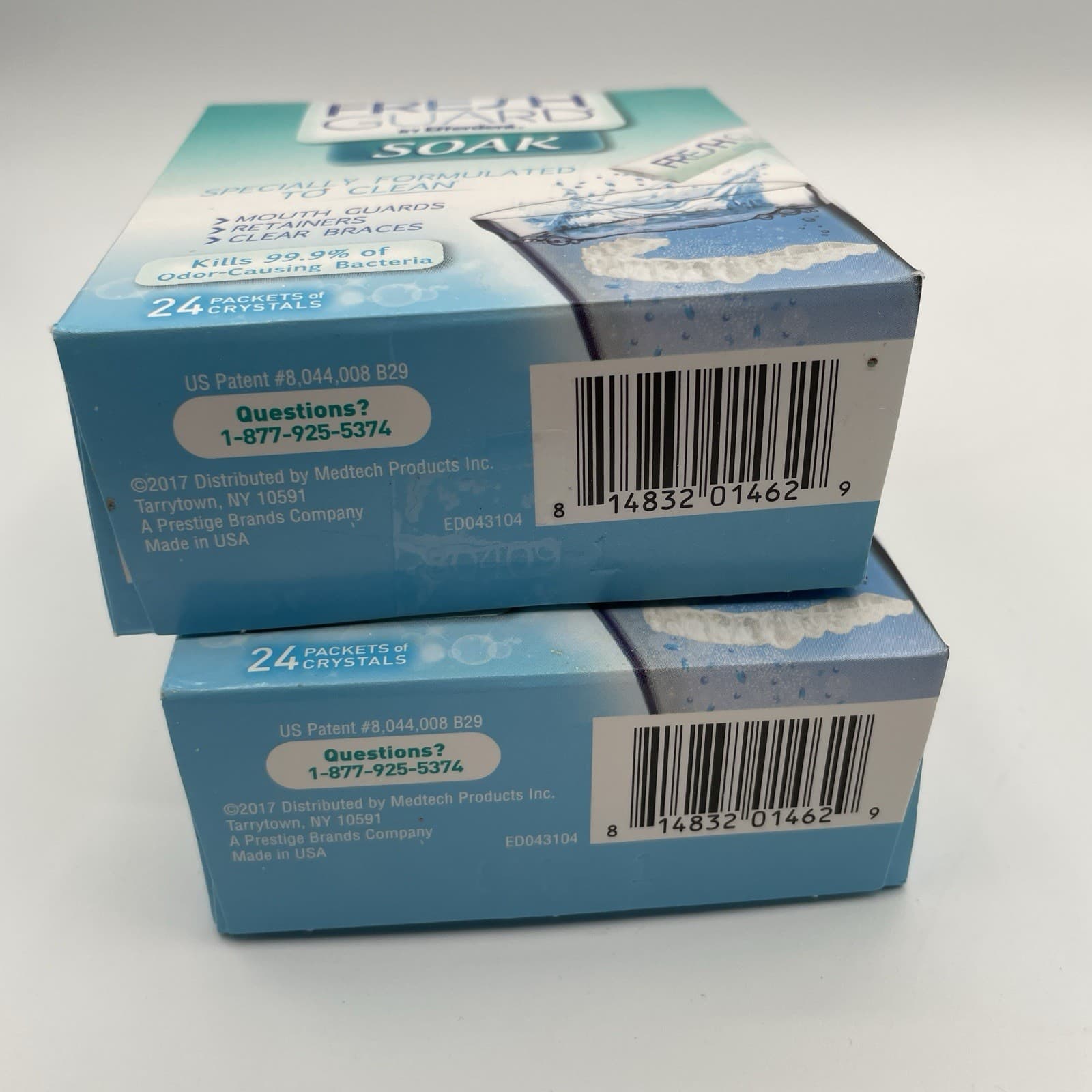 Lot of 2 -Fresh Guard Soak by Efferdent for Retainers Braces Mouth Guards *READ* 4