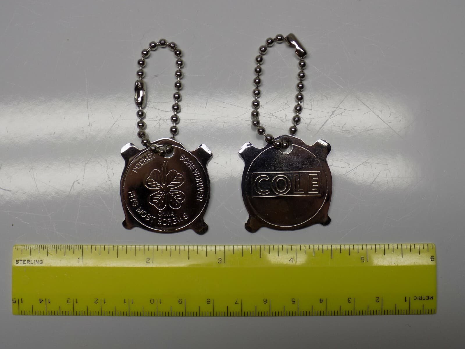 2ct 4-Way COLE Keychain Screwdriver Pocket Tools (4 way four way 4-in-1, 4 in 1) 2