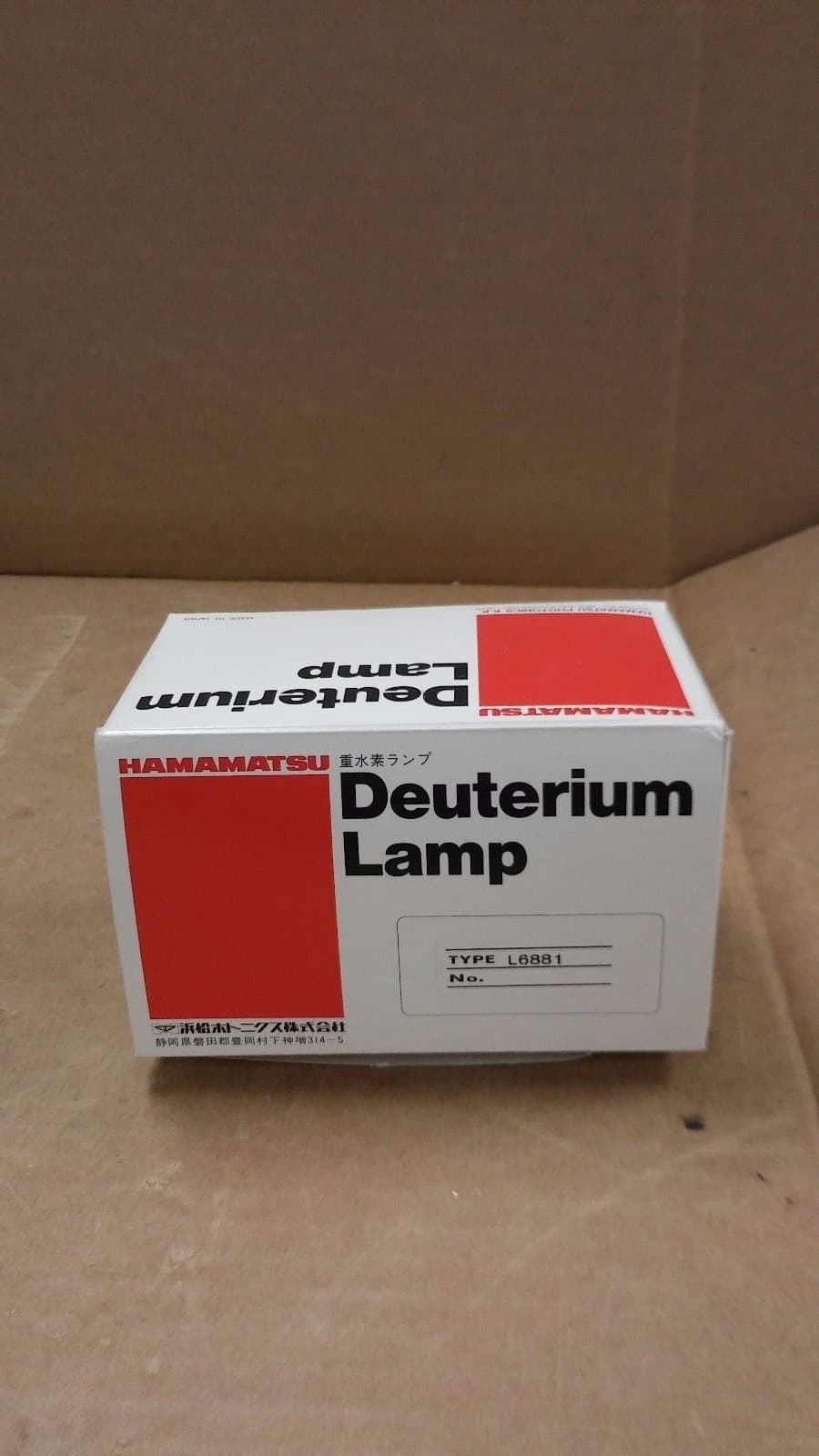 HAMAMATSU Photonics L6881 Deuterium Lamp