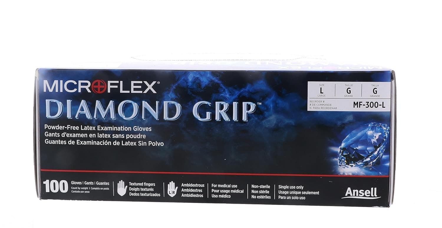 Ansell MICROFLEX ​Diamond Grip MF-300 Exam Standard Large (Pack of 200)  4