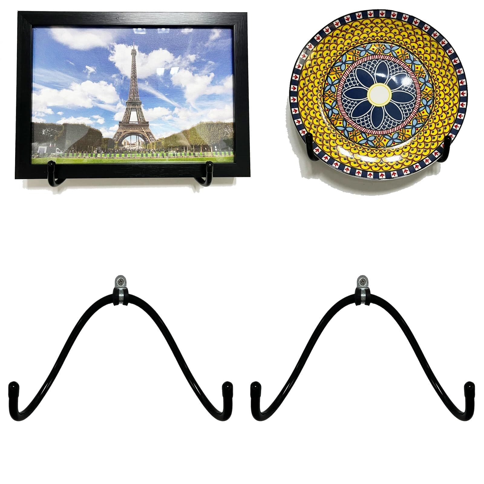 2 Pack Adjustable Plate Hangers,Wall Mount Plate Display Stands Holders
