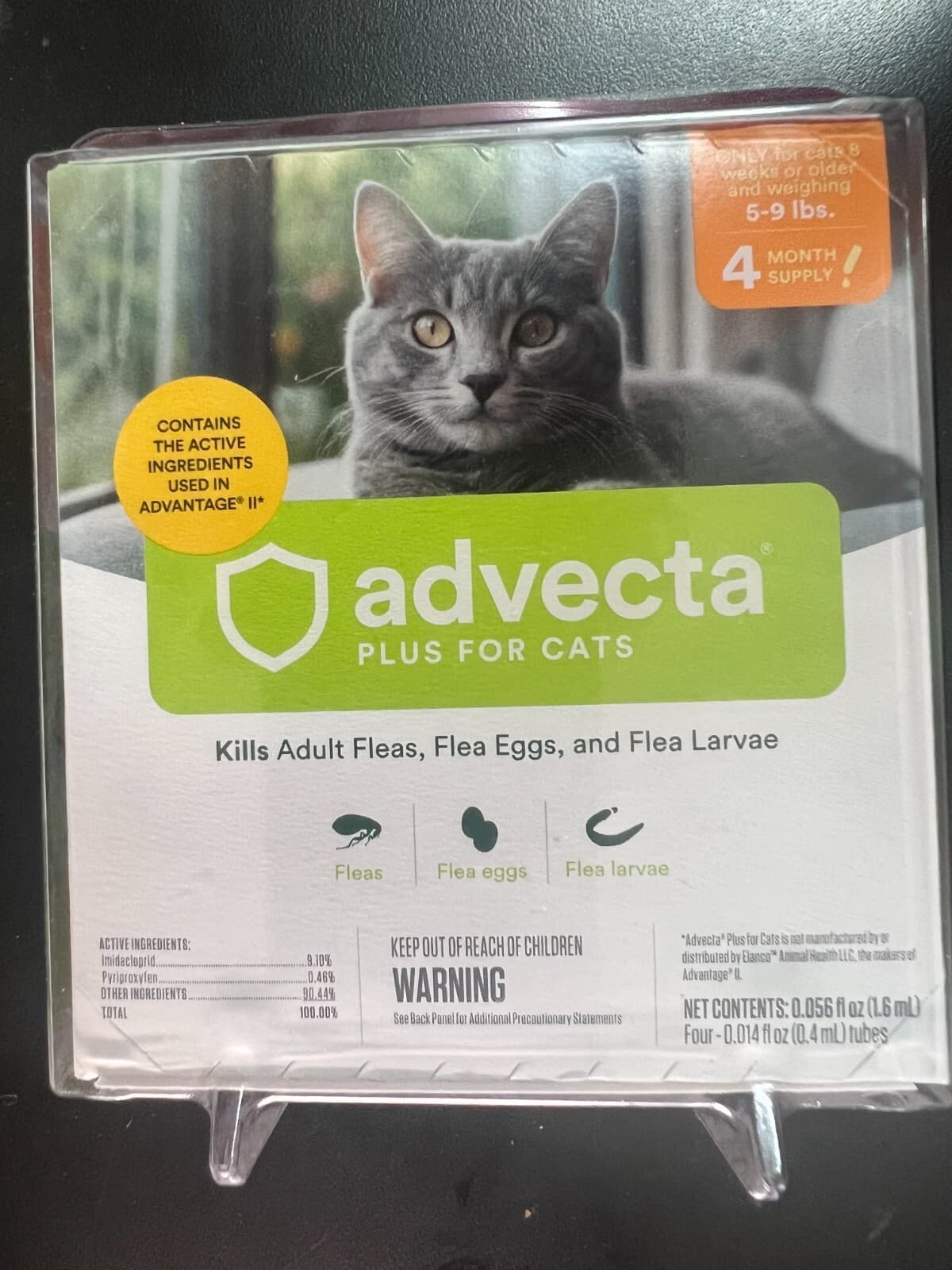 Advecta Plus Flea Squeeze-On Flea Prevention for Cats 4 Month Supply 5212