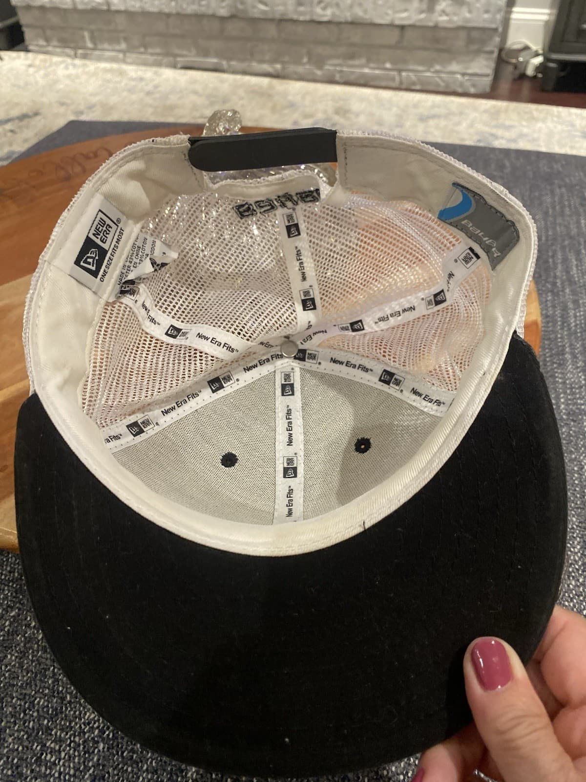 Bauer New Era 9FIFTY Snapback Hat – Black & White Mesh Hockey Cap 5