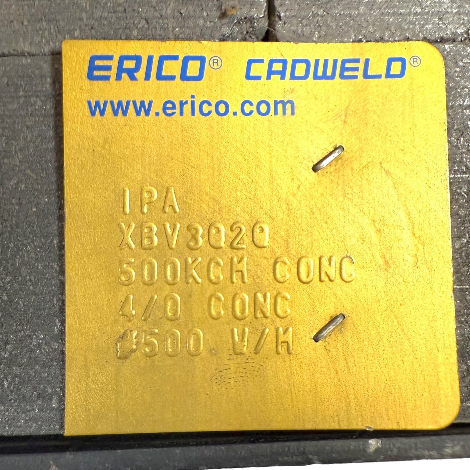 Erico Cadweld XBV3Q2Q Graphite Mold for Welding Cable to Cable with Handle Clamp 4