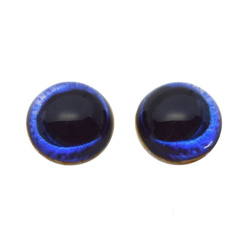 Pair High Dome Blue Toucan Bird Half Sphere Glass Eyes Taxidermy Jewelry 4