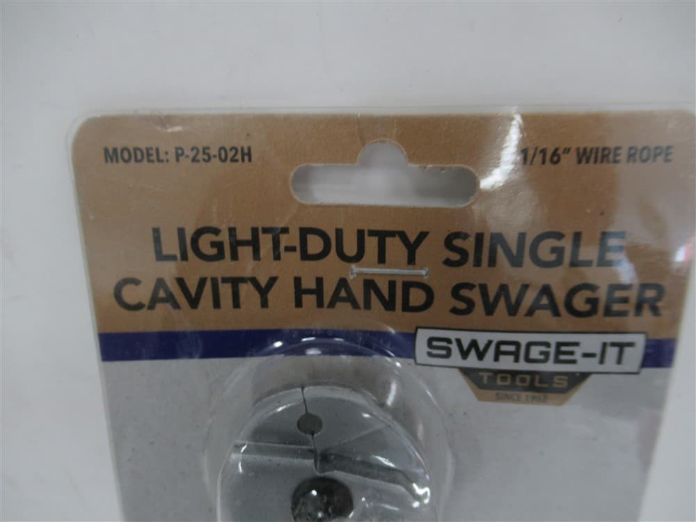 US Rigging P-25-02H , Swage-It Light-Duty Single Cavity Hand Swager  2