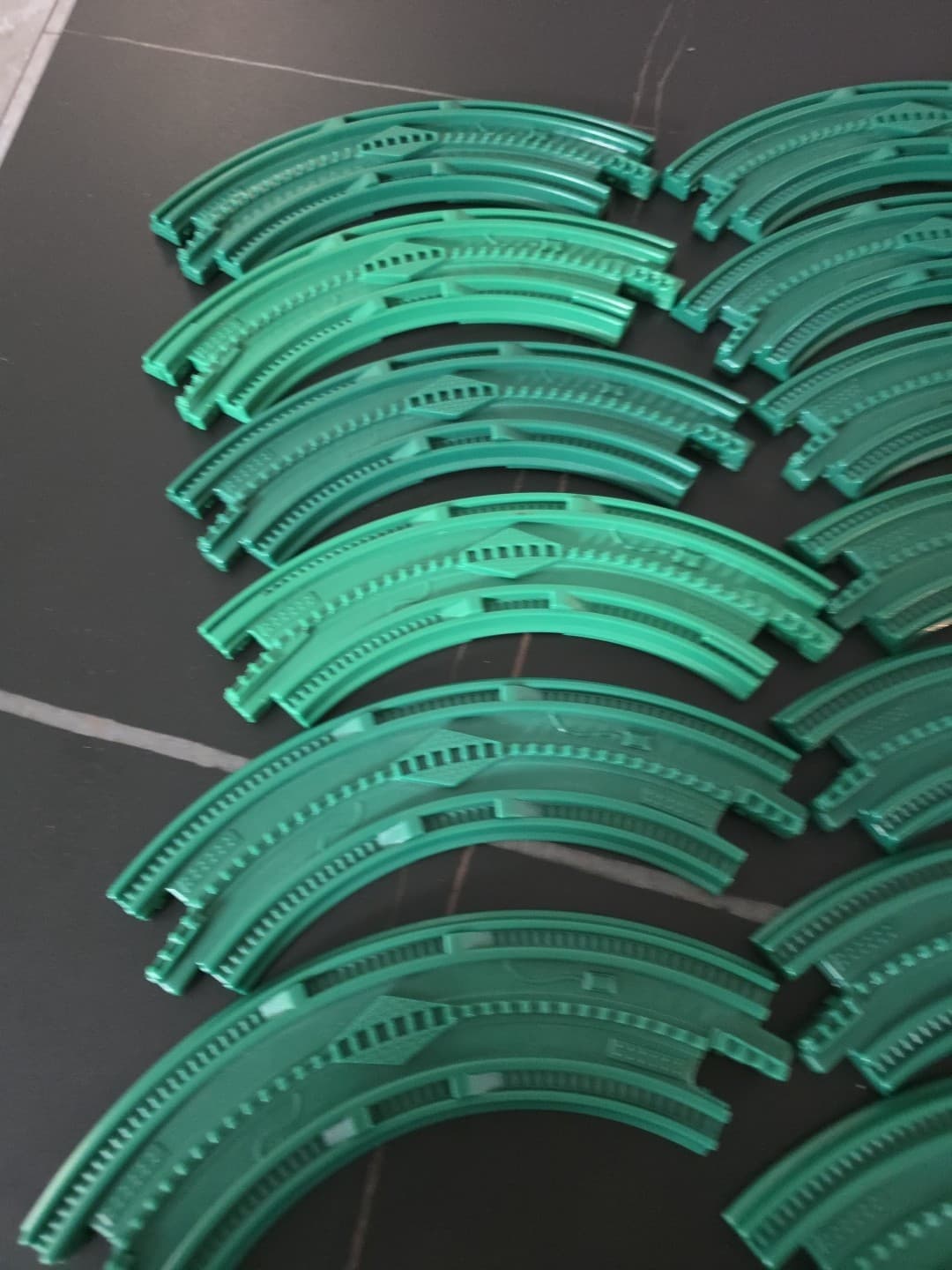 Lot of 19 GeoTrax Green Train Track Fisher Price Curve Grip 2