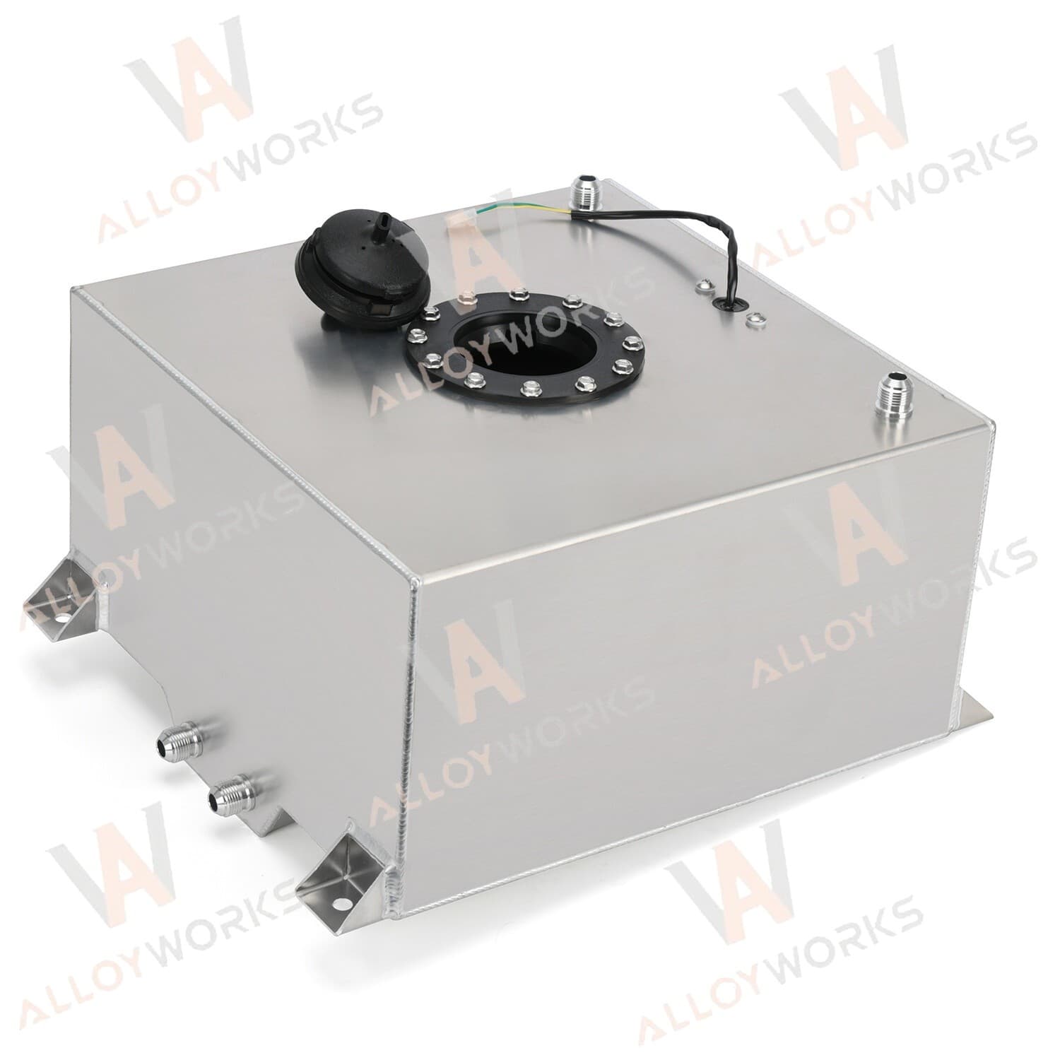 NEW 40L 10 Gal Aluminum Fuel Surge Cell Tank Fitting Sensor Foam Inside 3