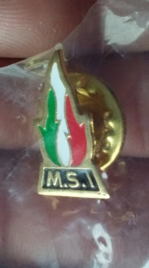 MSI Movimento Sociale Italiano party pin 4