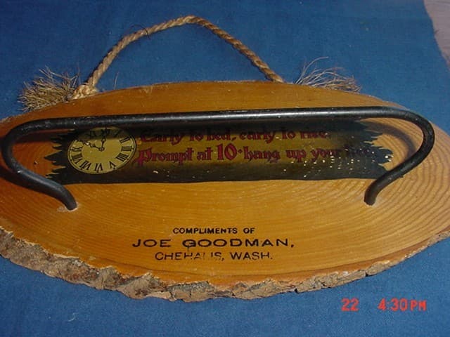 CA 1900 JOE GOODMAN CLOTHING NOVELTY ADVERTISING TIE RACK CHEHALIS WASHINGTON 3