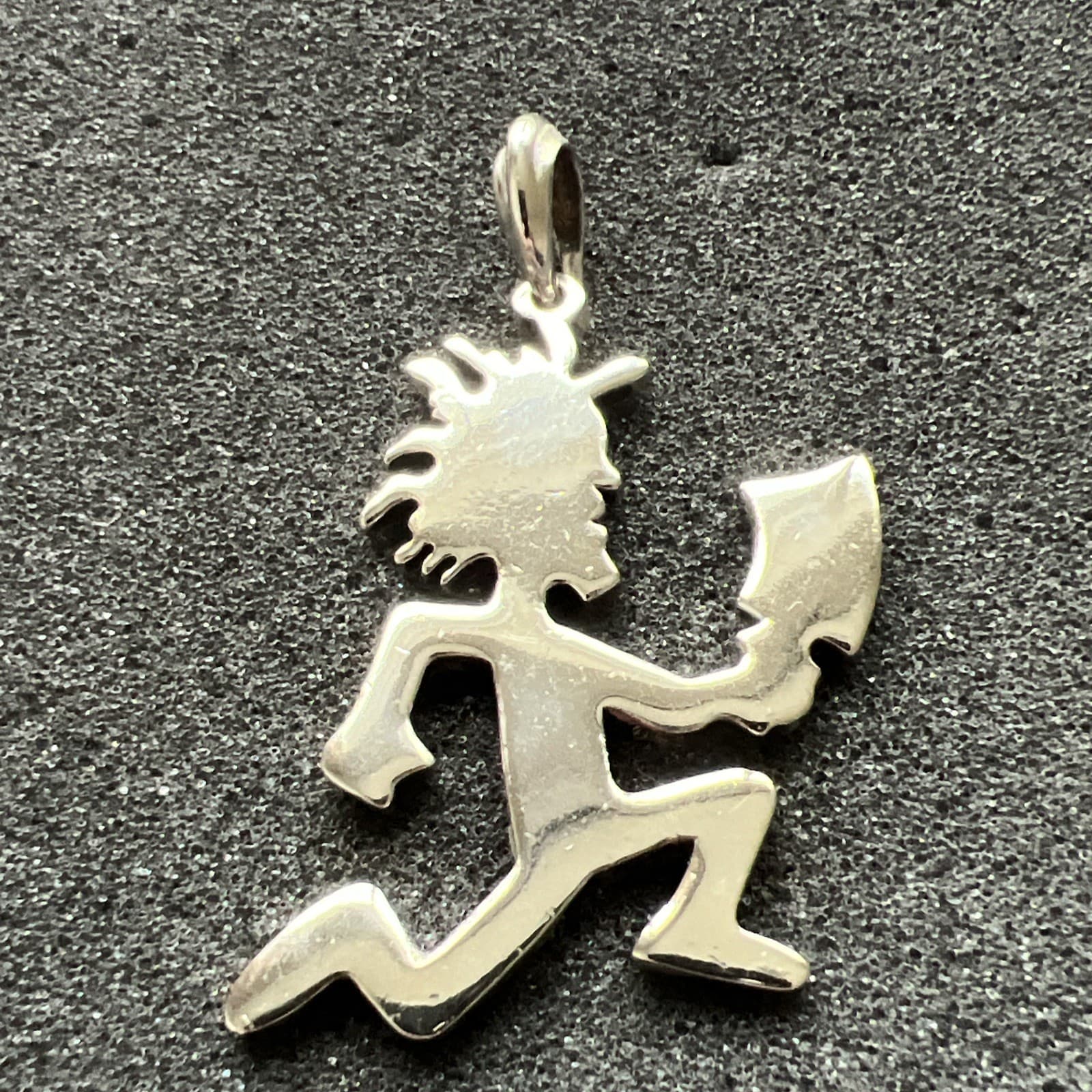 2” Large 2001 Hatchetman .925 Charm Insane Clown Posse ICP Juggalo Necklace 3