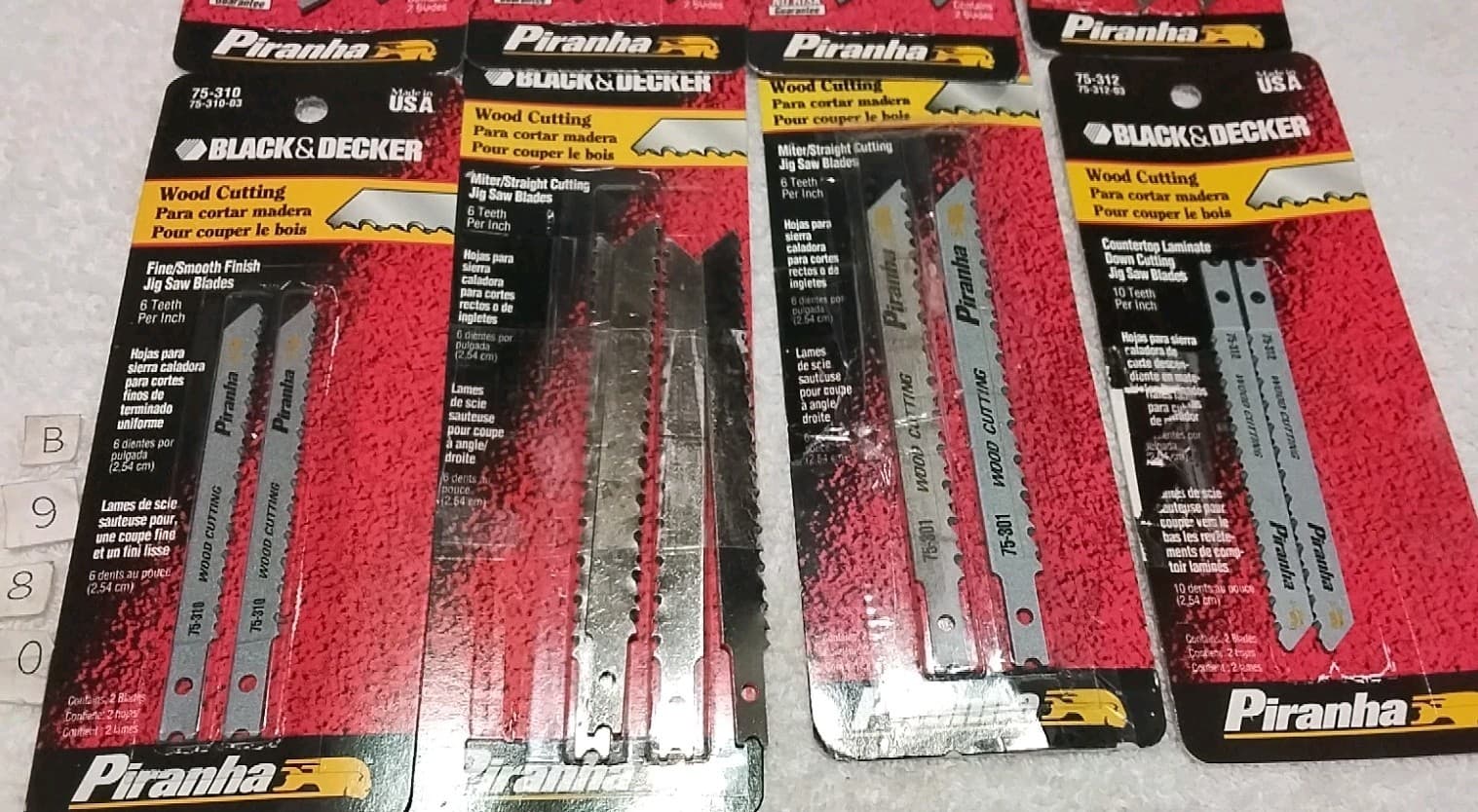 20pc BLACK & DECKER "PIRANHA" ASSORTED SIZES WOOD CUTTING JIGSAW BLADES USA 🇺🇸 3