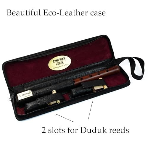 Armenian duduk instrument from Apricot wood with Eco-leather case  4