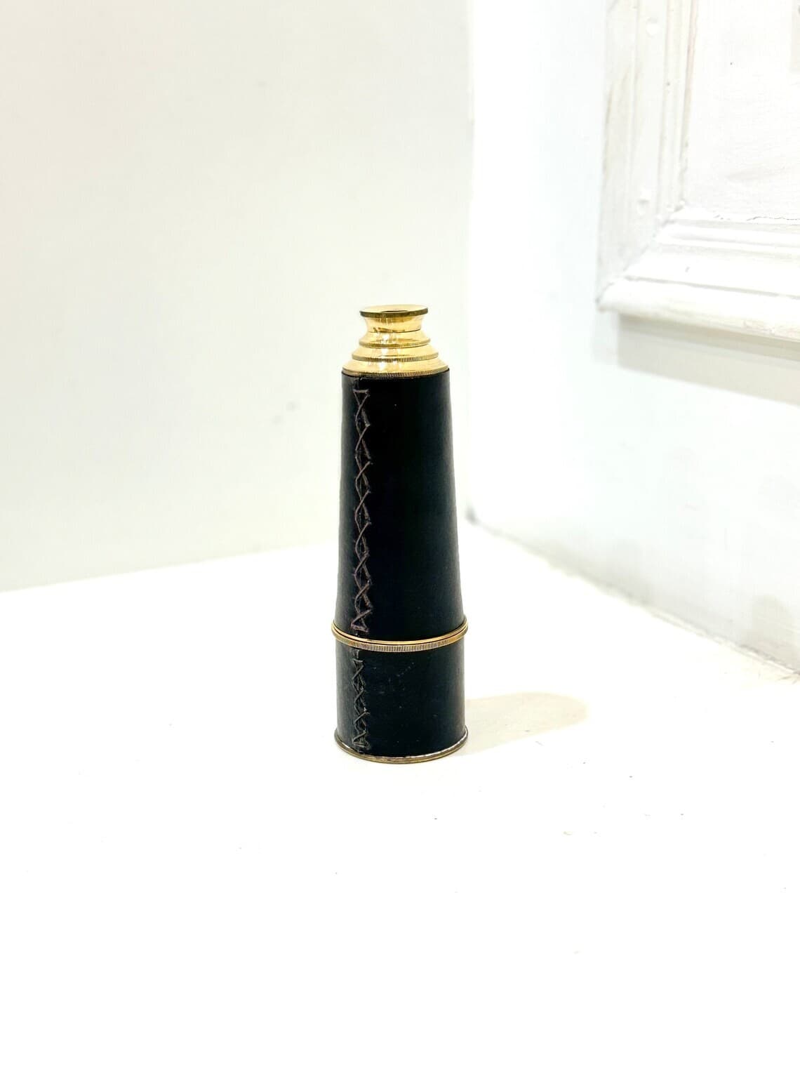 Brass Telescope Pirates Spyglass Sailor Nautical Pocket Telescope with leather 4