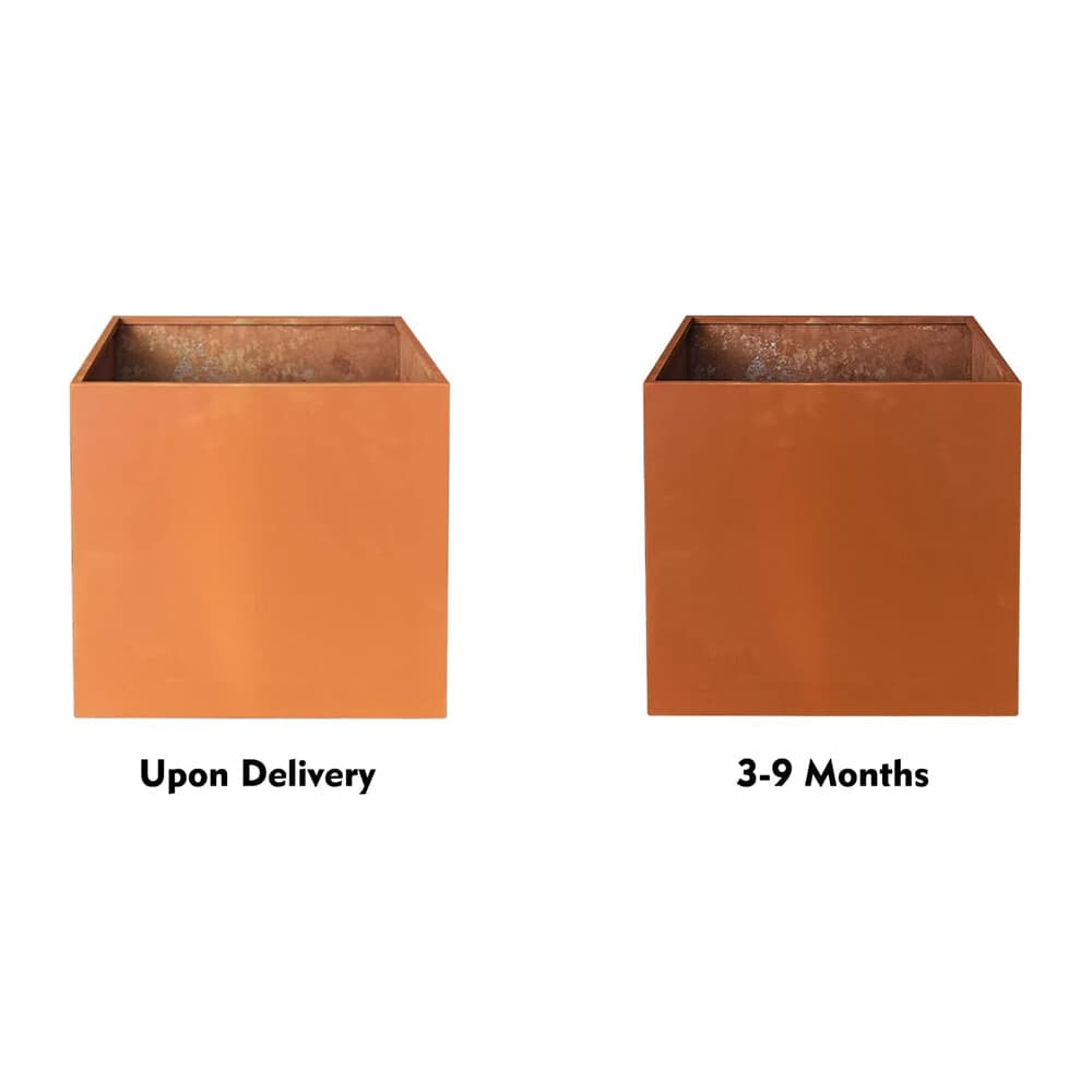 20x20x20-inch Corten Steel Planter Pot Metal Rustic Planter Box for Garden Patio 3