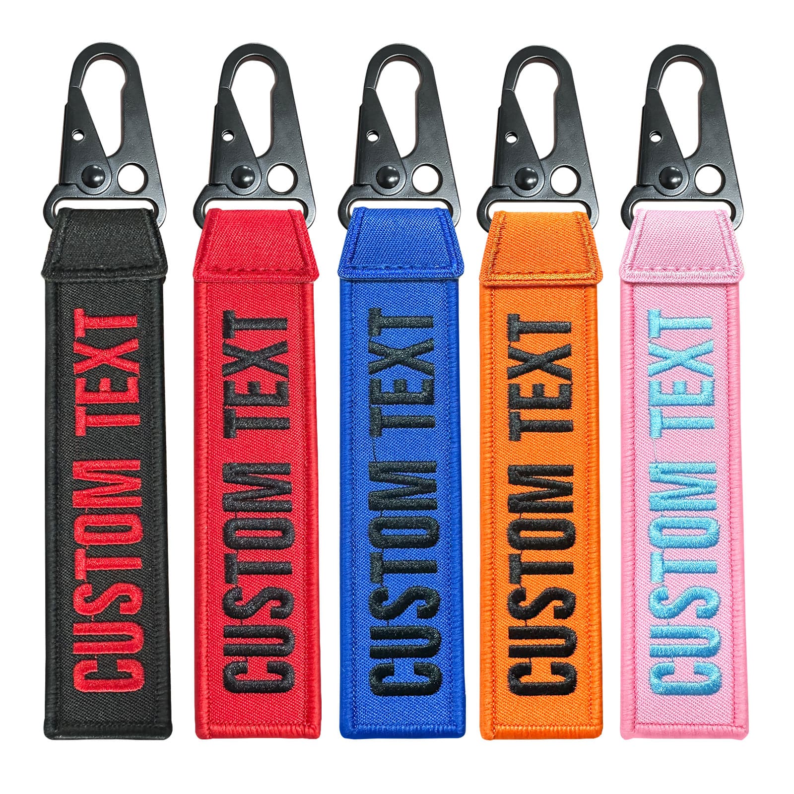 Customized Double Sided Keychains Keyrings Embroidered Bike Car Key Tag Outboard