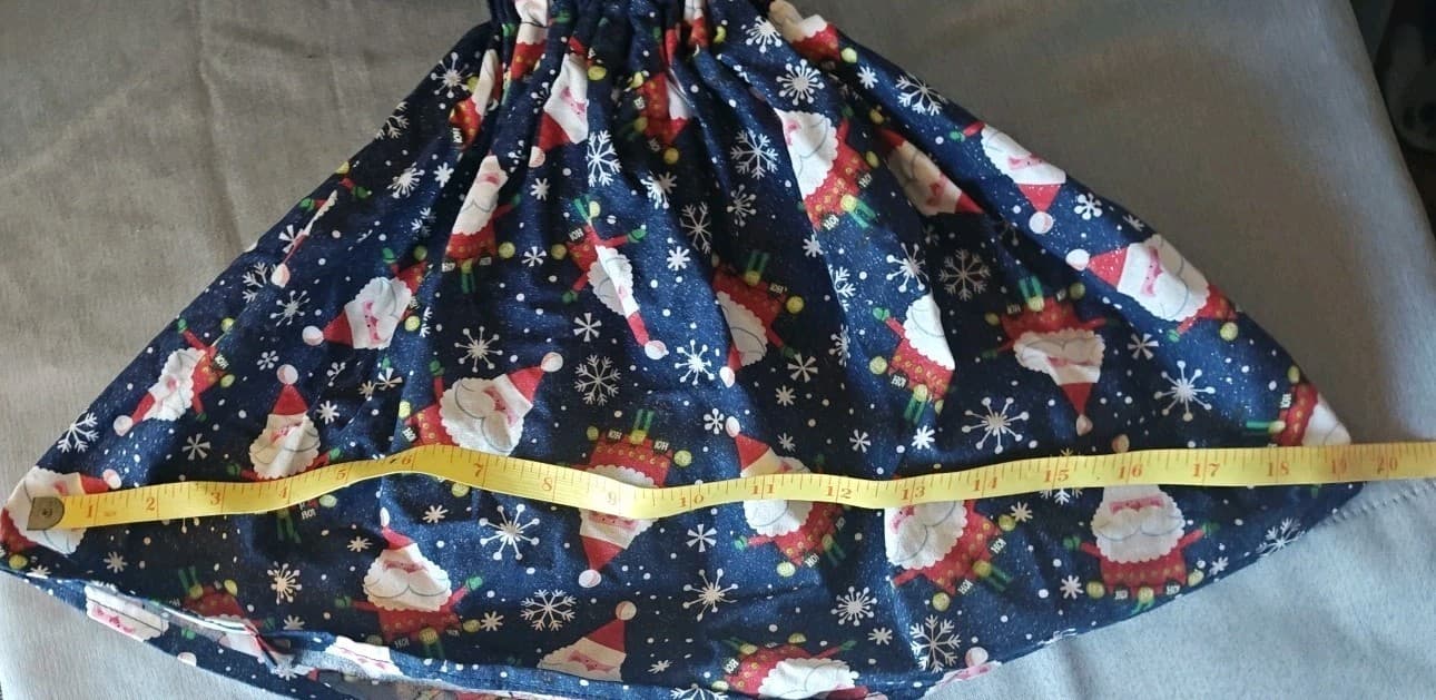 Garden Goose Dress And Bonnet - Santa And Snowflakes Worn Once  6