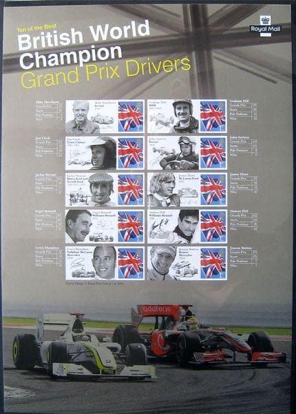 CS-09 2010 Grand Prix smiler sheet with 10 x 1st, fine MNH.