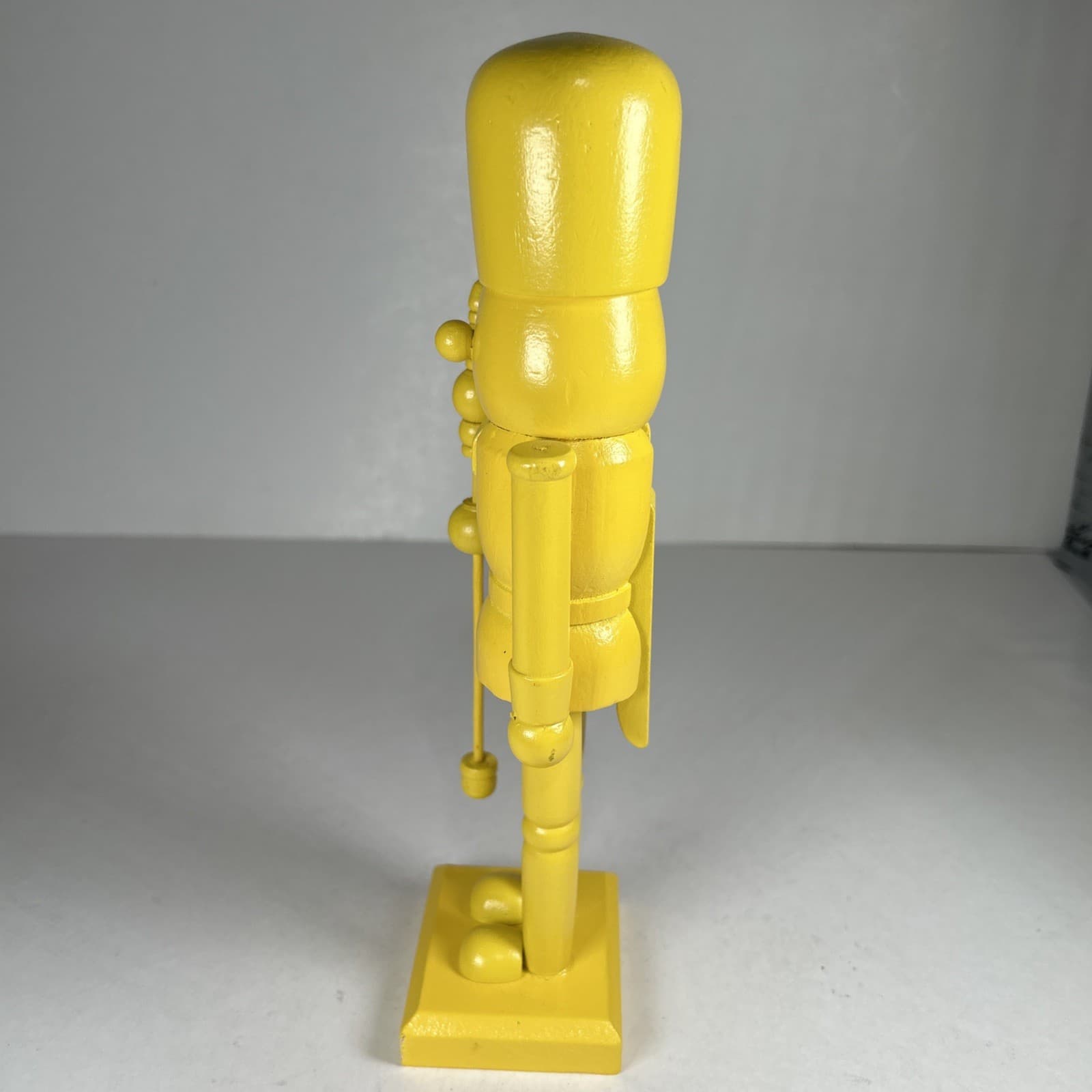 Yellow Nutcracker 10" Soldier Standing Christmas Figure - Solid Yellow 2